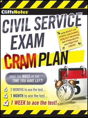 cover image of CliffsNotes Civil Service Exam Cram Plan